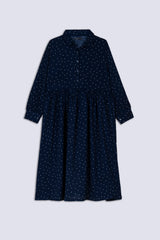 Navy Blue Polka Dot Ladies Top