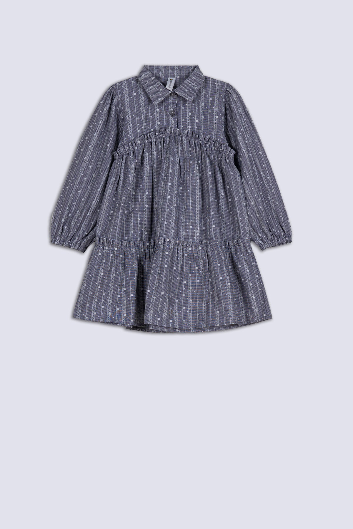 Grey Girl's Pleated Top