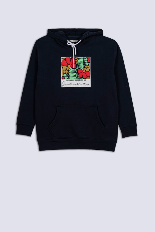Vector Flower Men's Fleece Hood