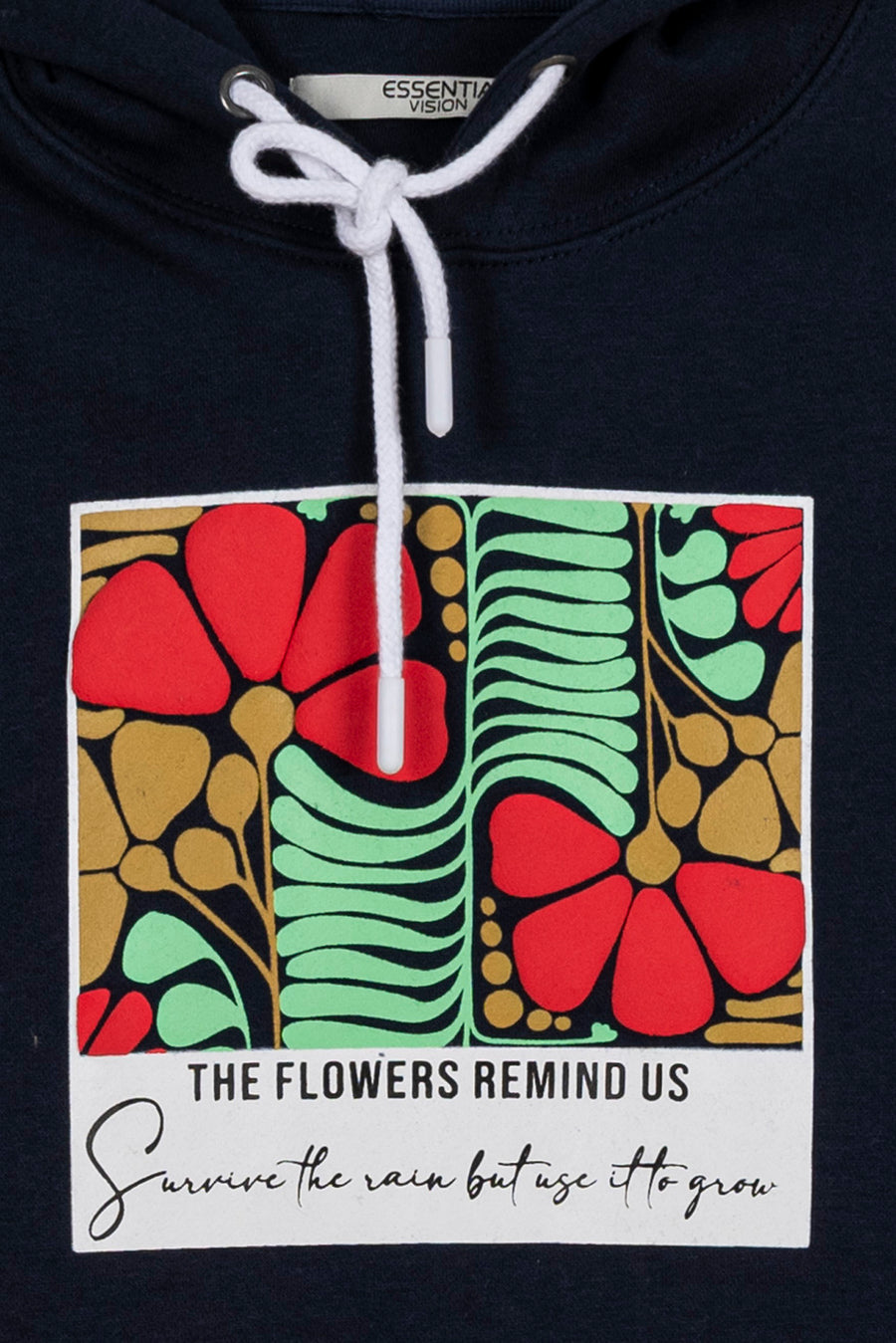 Vector Flower Men's Fleece Hood
