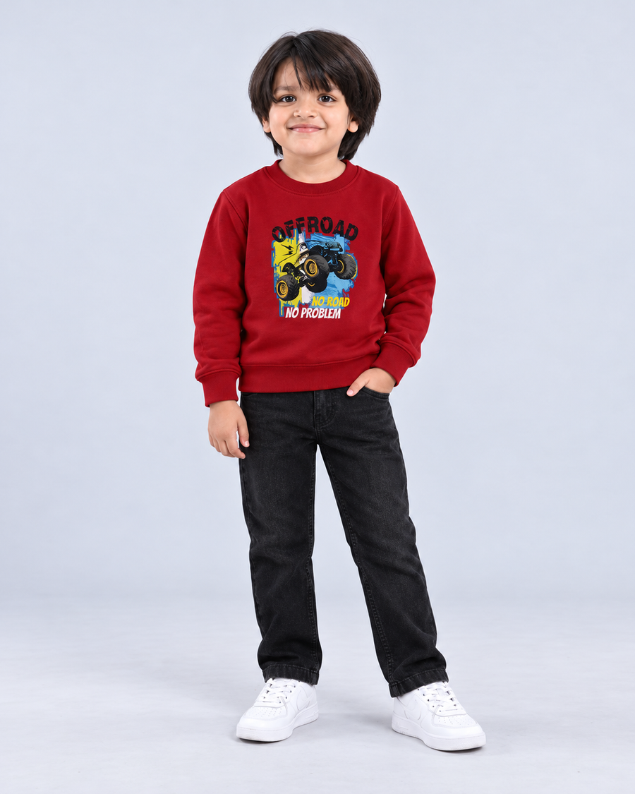 Red Off Road Boy's Sweatshirt