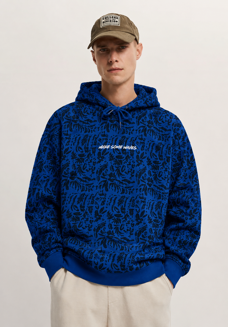 Make Some Waves Men's Hood - Royal Blue