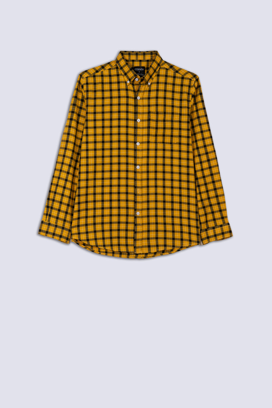 Mustard Men's Checkered Shirt