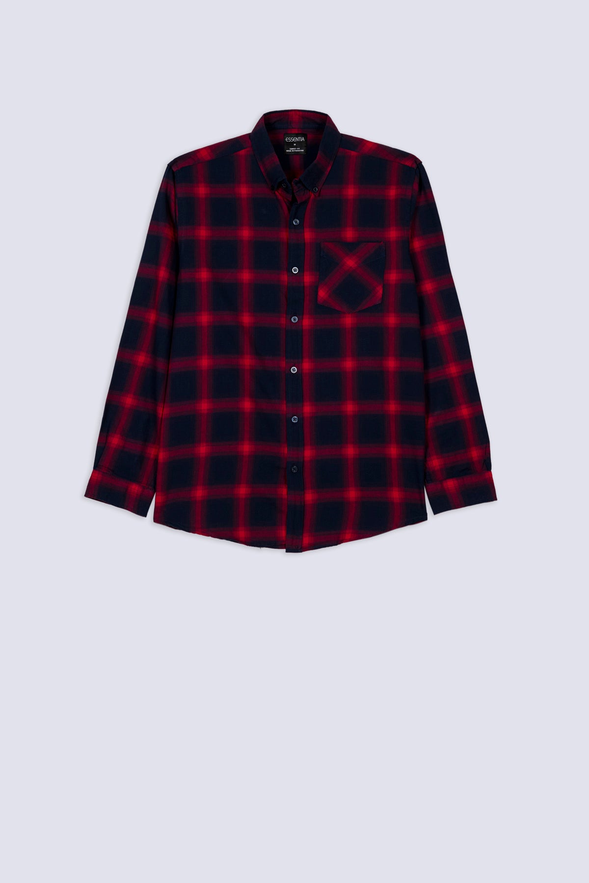 Red & Blue Men's Checkered Shirt