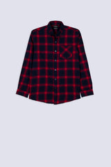 Red & Blue Men's Checkered Shirt