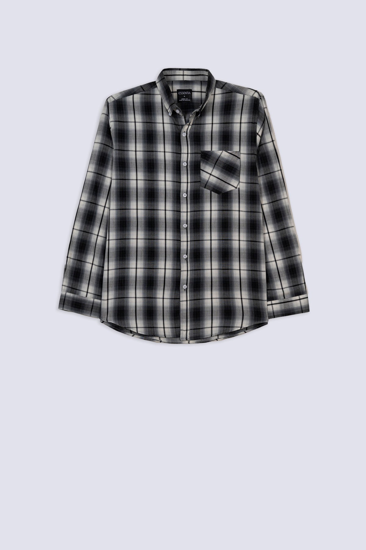 Black & White Men's Checkered Shirt