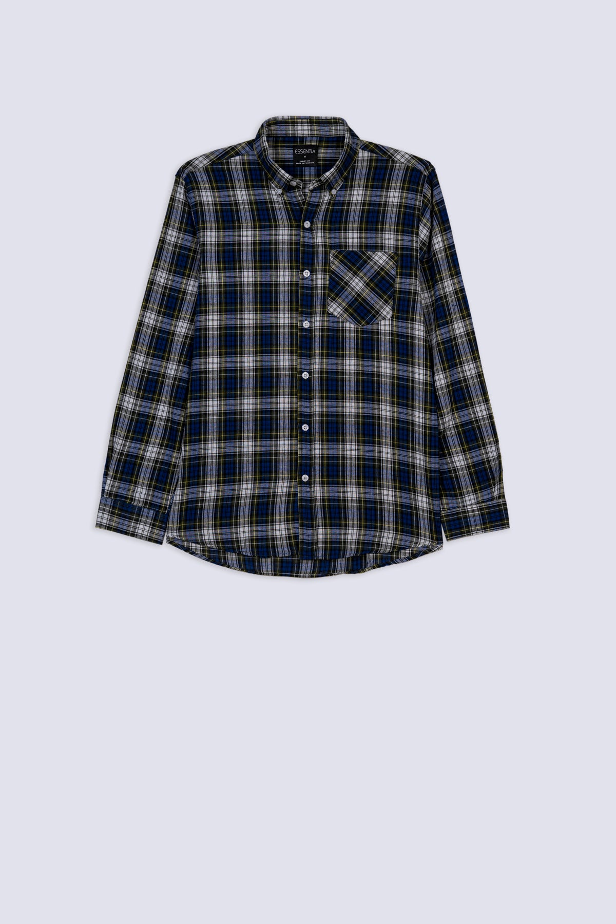 Blue & white Men's Checkered Shirt