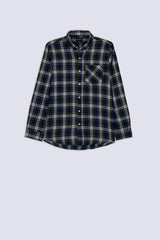 Blue & white Men's Checkered Shirt