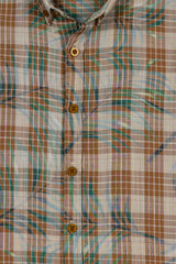 Leaves Print Boy's Casual Shirt