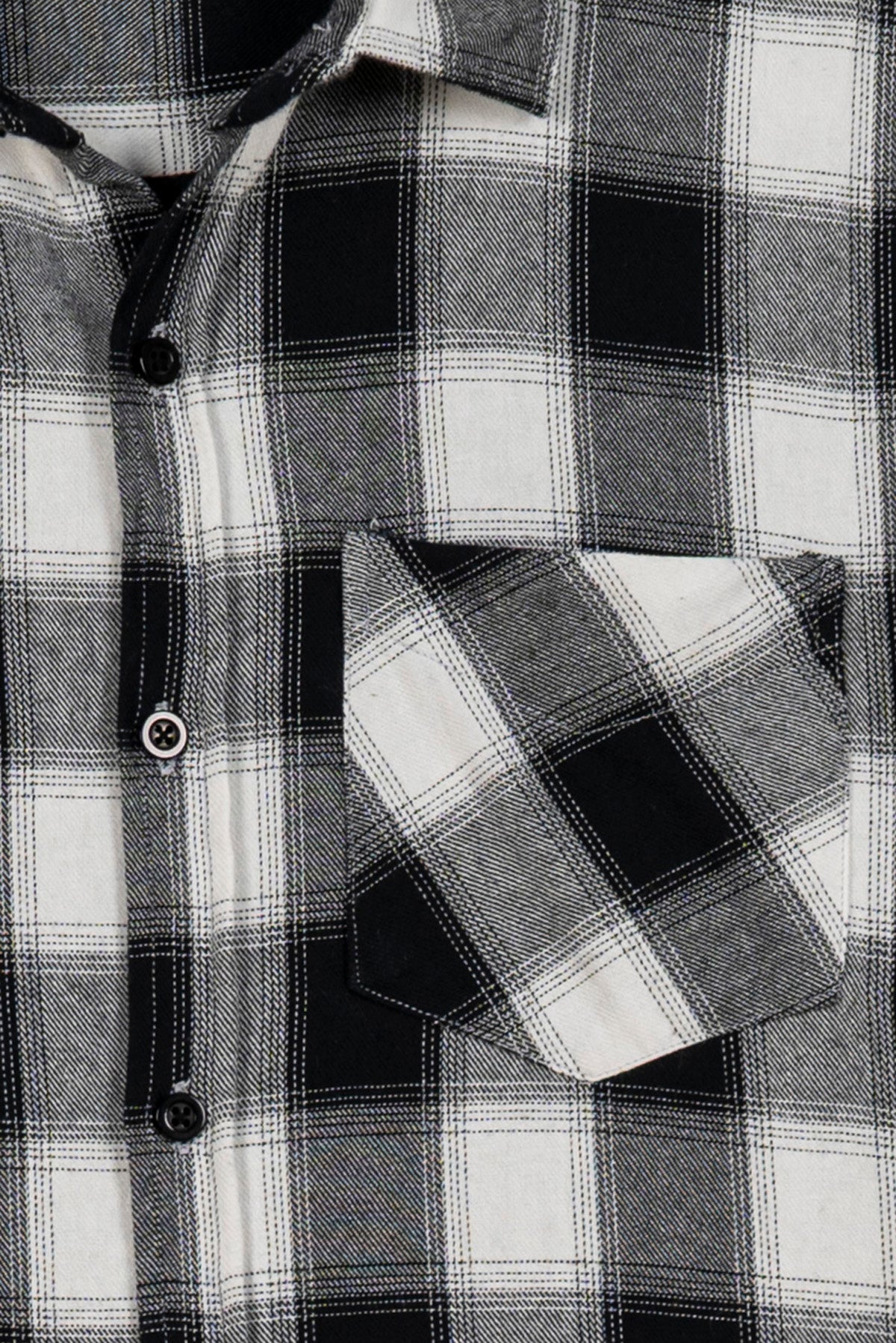 Monochrome Flannel Men's Check Shirt