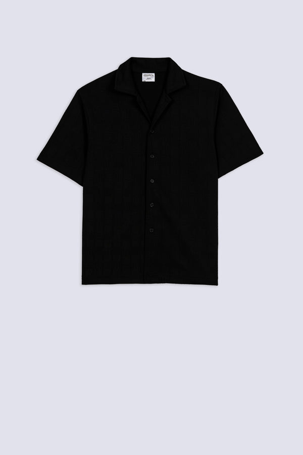 Urban Black Men's Cuban Shirt