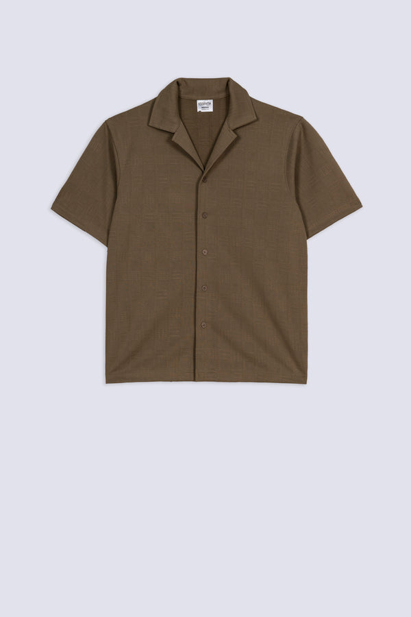 Urban Light Olive Men's Cuban Shirt