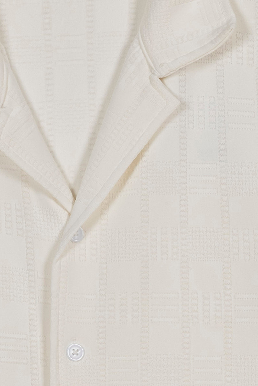 Urban Off White Men's Cuban Shirt