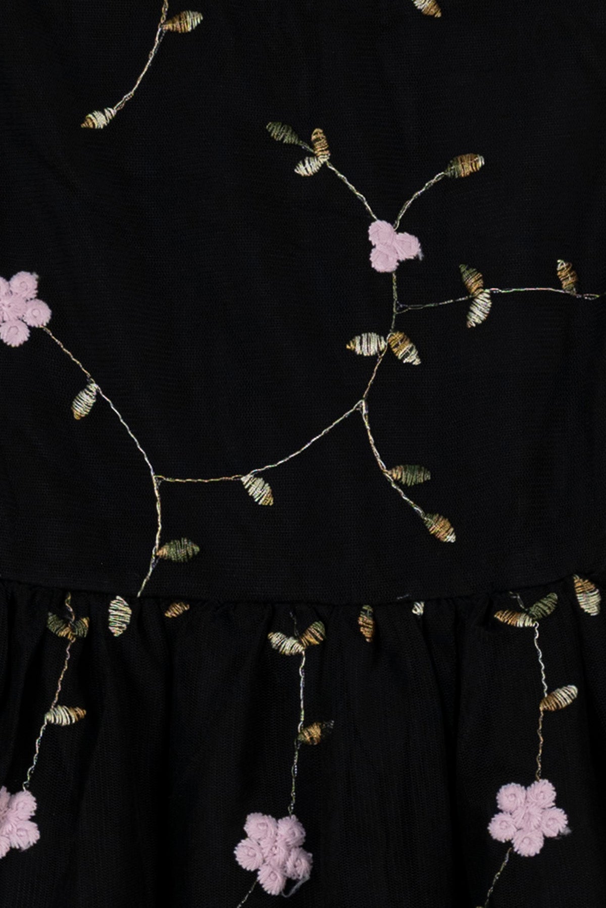 Noir Petal Tulle Dress