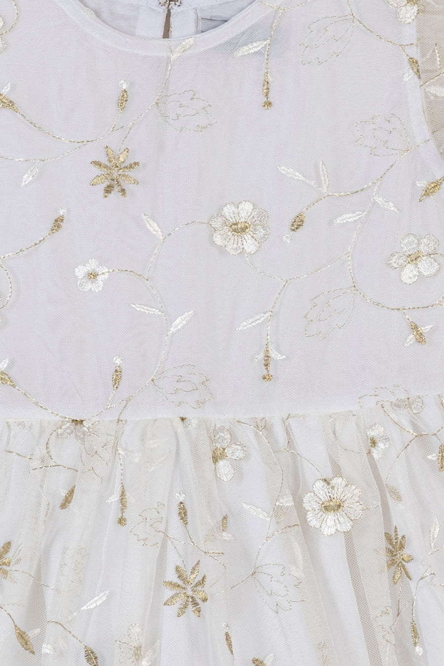 Off White Blossom Party Dress