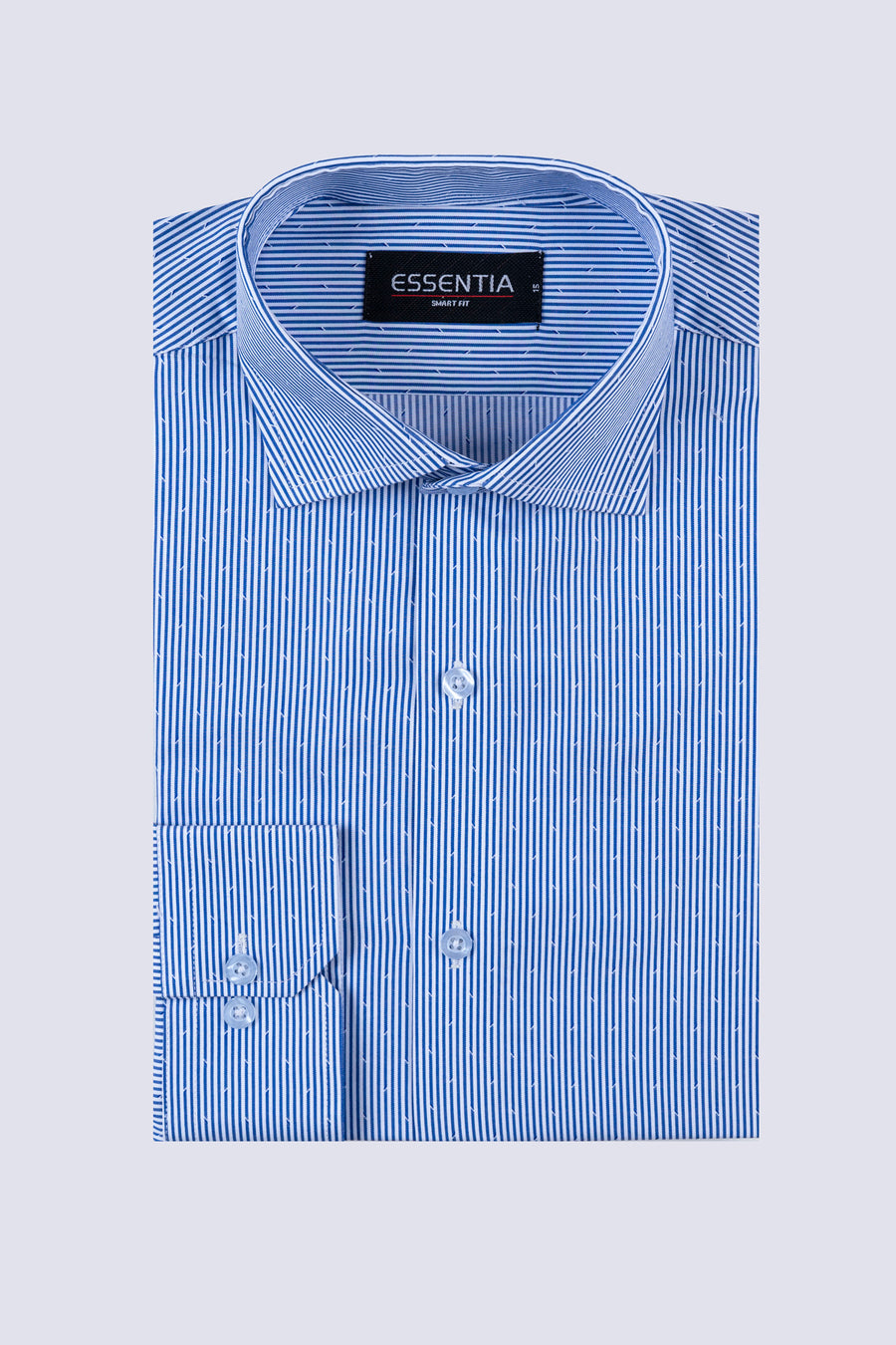 Blue Men's Stripe Dress Shirt