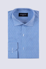 Blue Men's Stripe Dress Shirt
