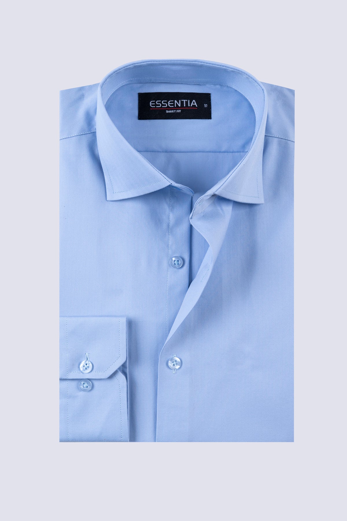 Light Blue Men's Self Dress Shirt
