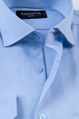 Light Blue Men's Self Dress Shirt