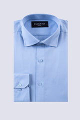 Light Blue Men's Self Dress Shirt