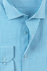 Green & White Men's Stripe Dress Shirt