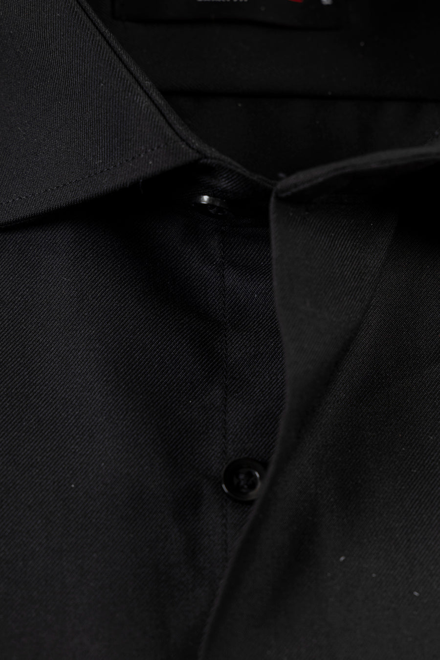 Men's Black Twill Dress Shirt
