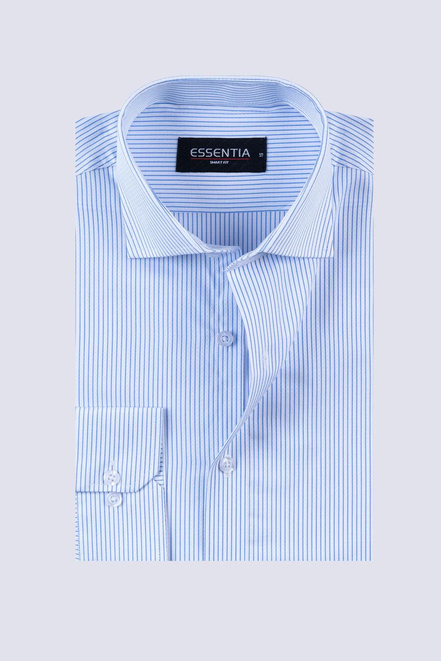 Blue & White Stripe Men's Dress Shirt