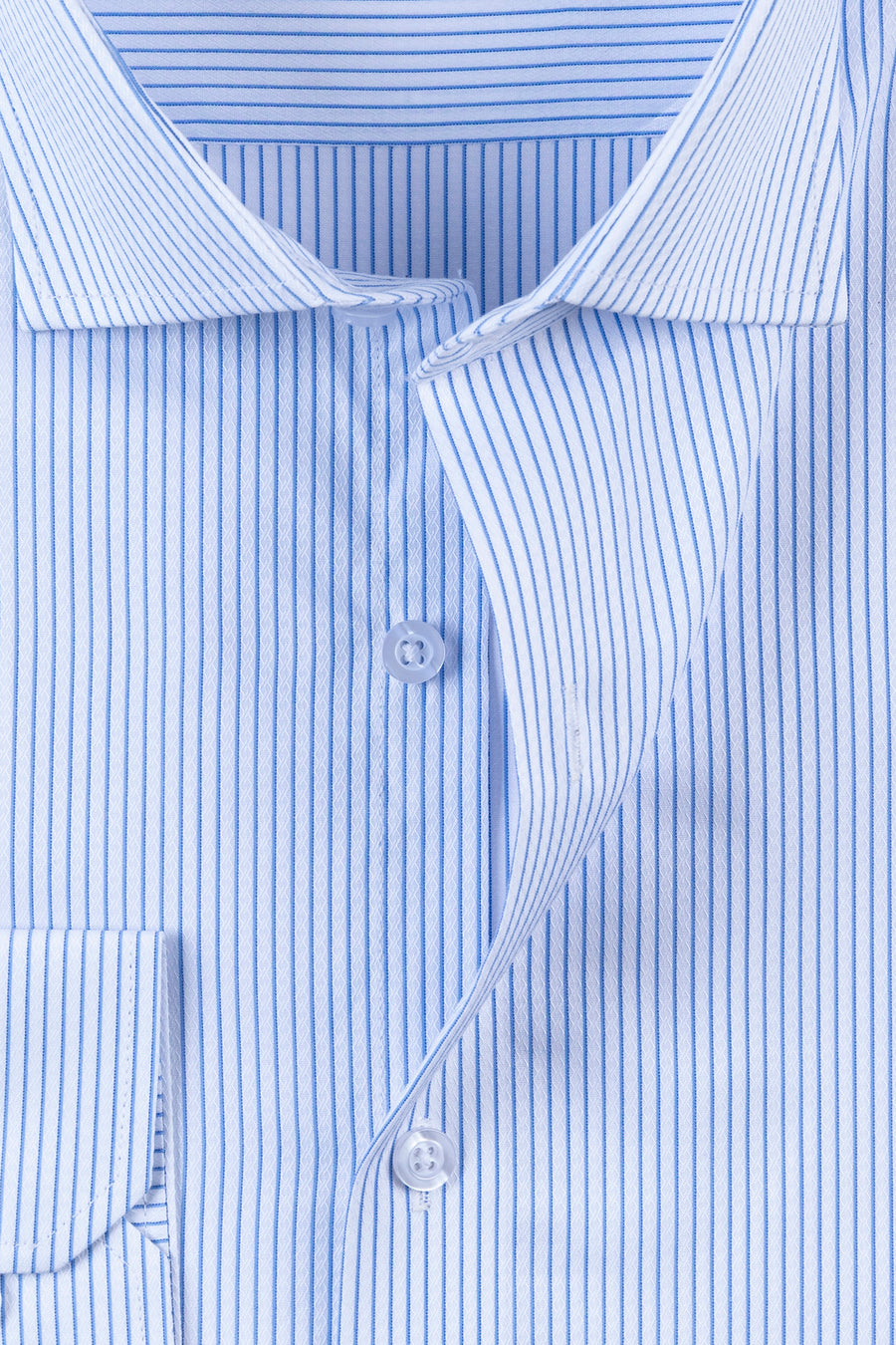 Blue & White Stripe Men's Dress Shirt
