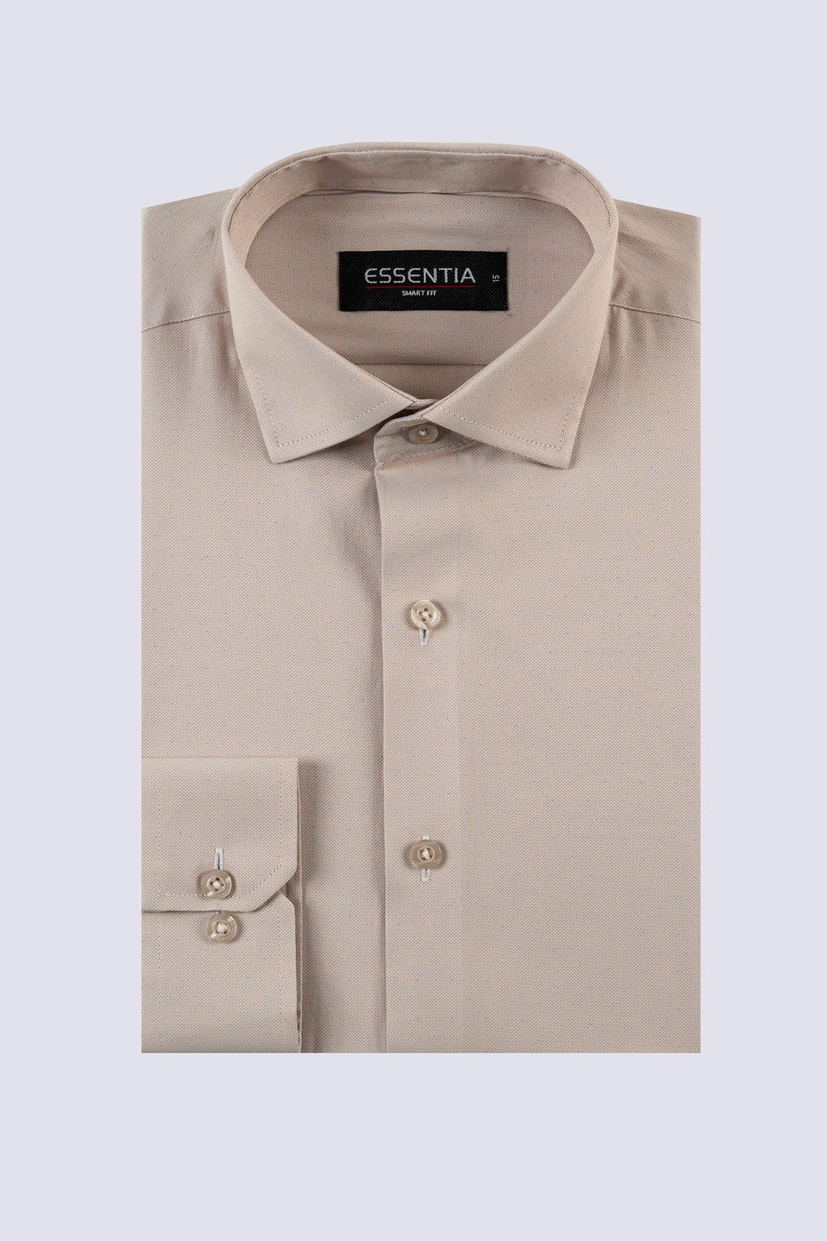 Classic Beige Dobby Weave Shirt