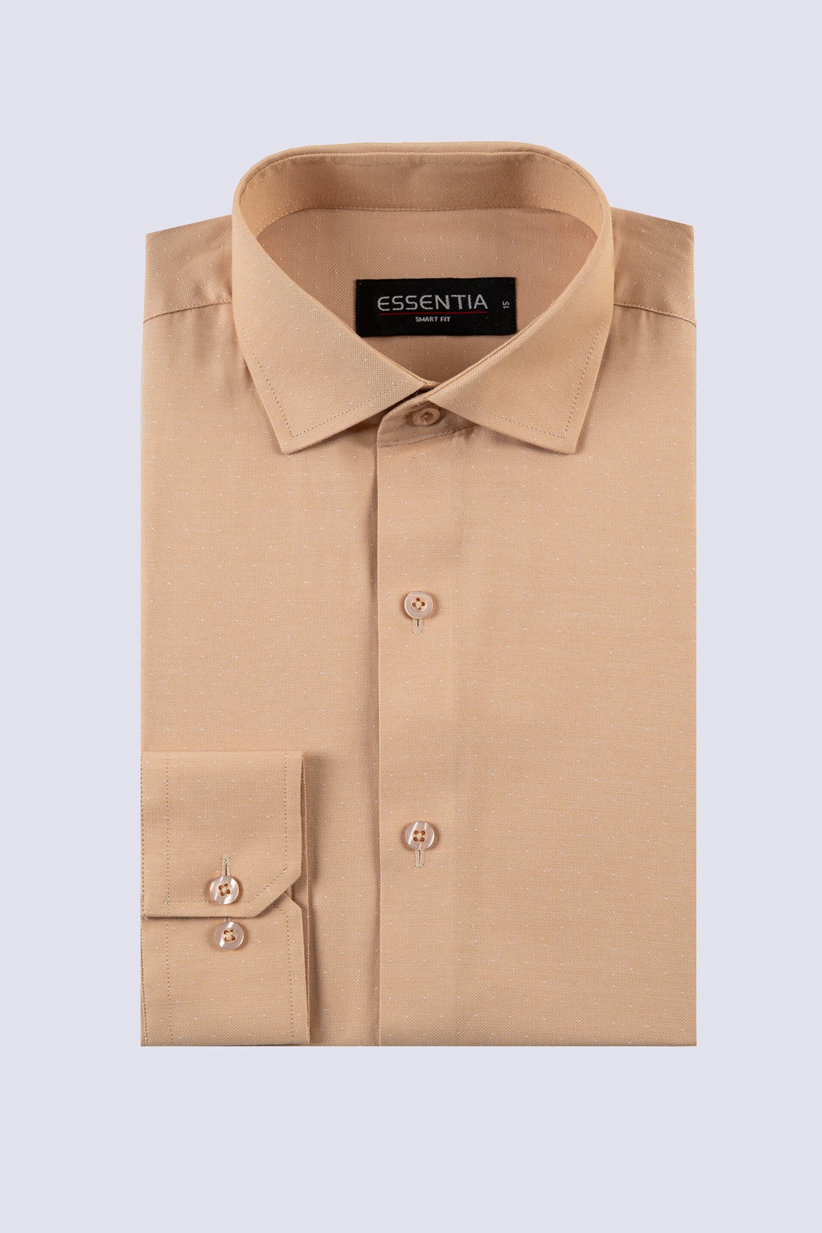 Classic Dark Beige Dobby Weave Shirt
