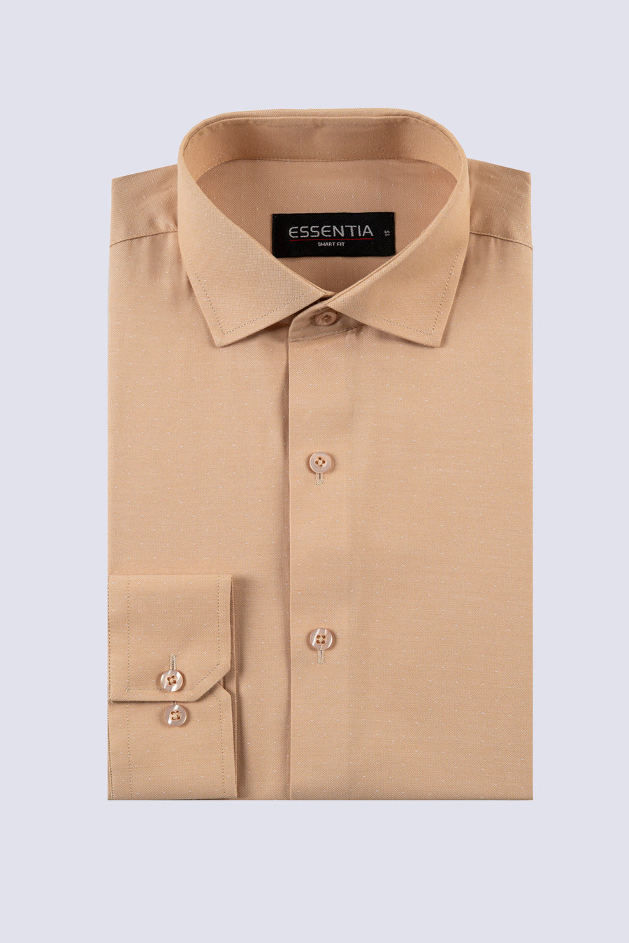 Classic Dark Beige Dobby Weave Shirt