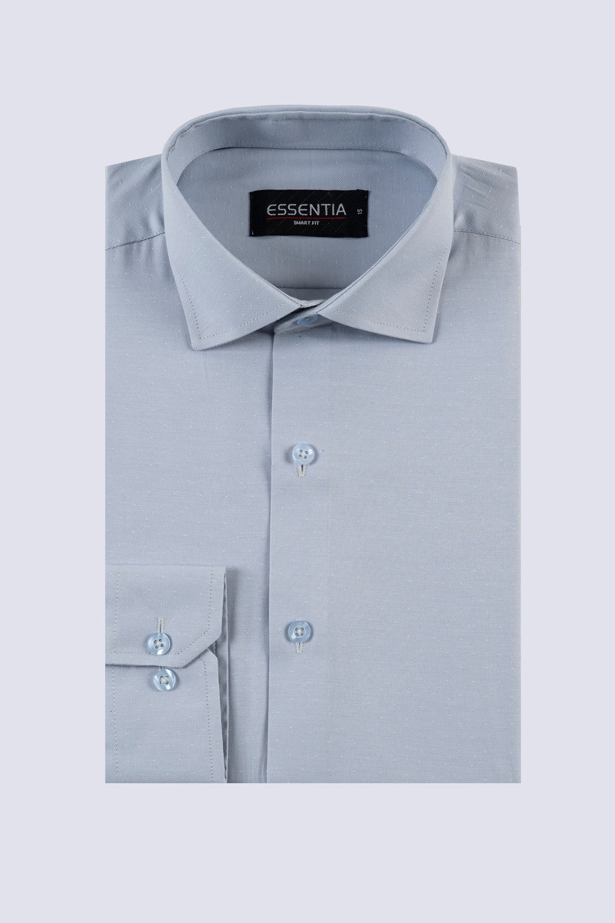 Classic Light Grey Dobby Weave Shirt