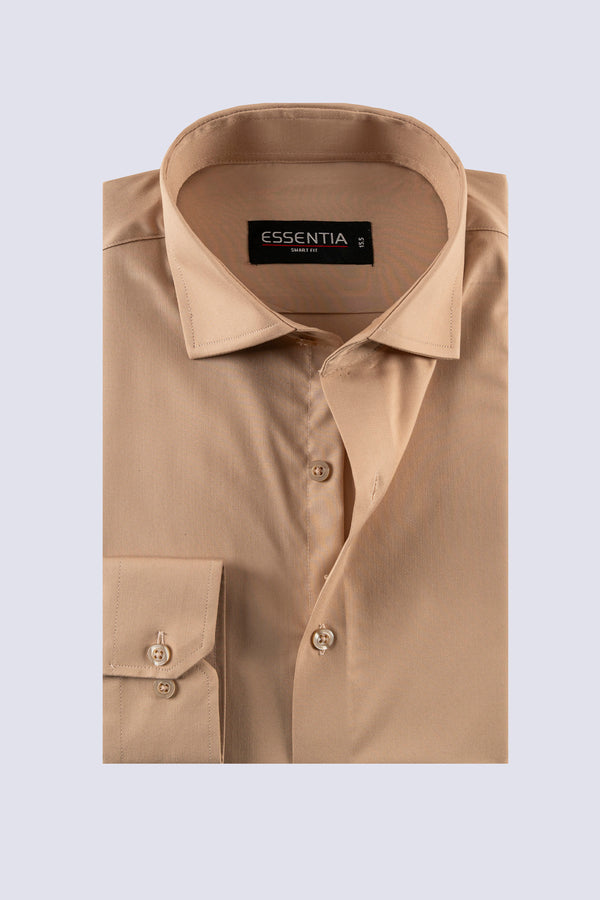 Classic Dark Beige Smart Fit Shirt