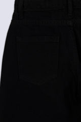 Jet Black Girl's Wide Leg Pant