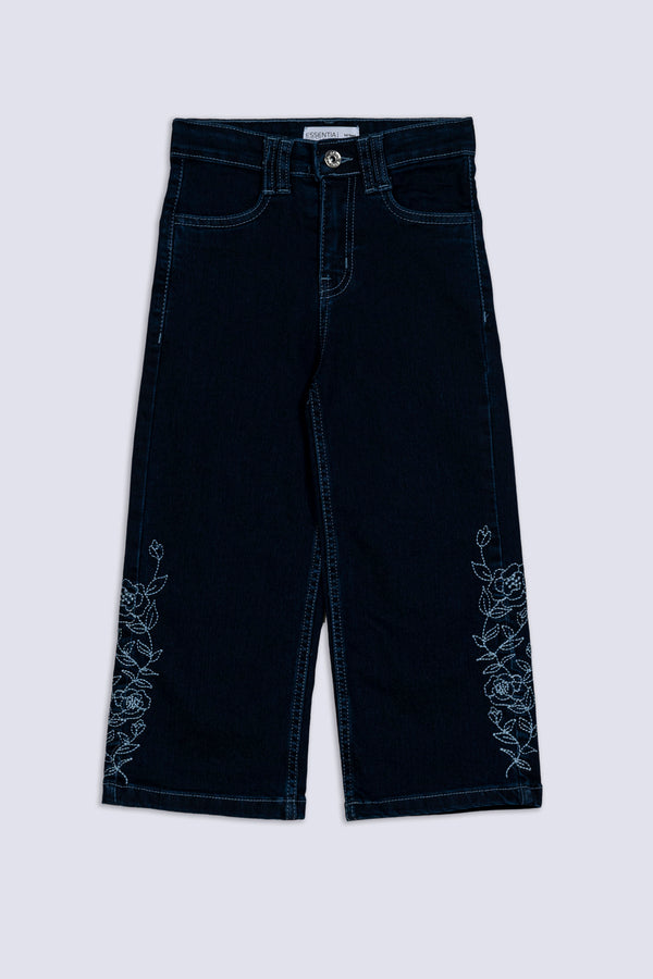 Floral Edge Girl's Denim