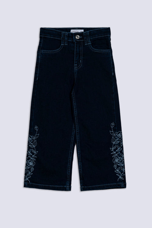 Floral Edge Girl's Denim