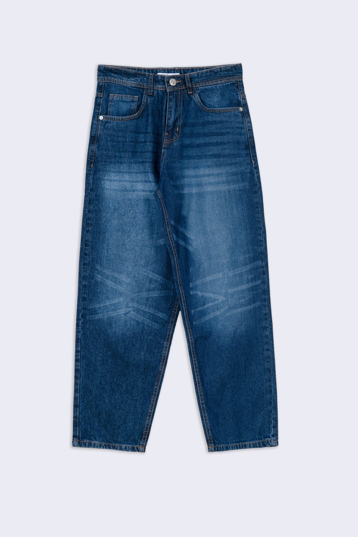 Medium Wash Straight-Leg Denim