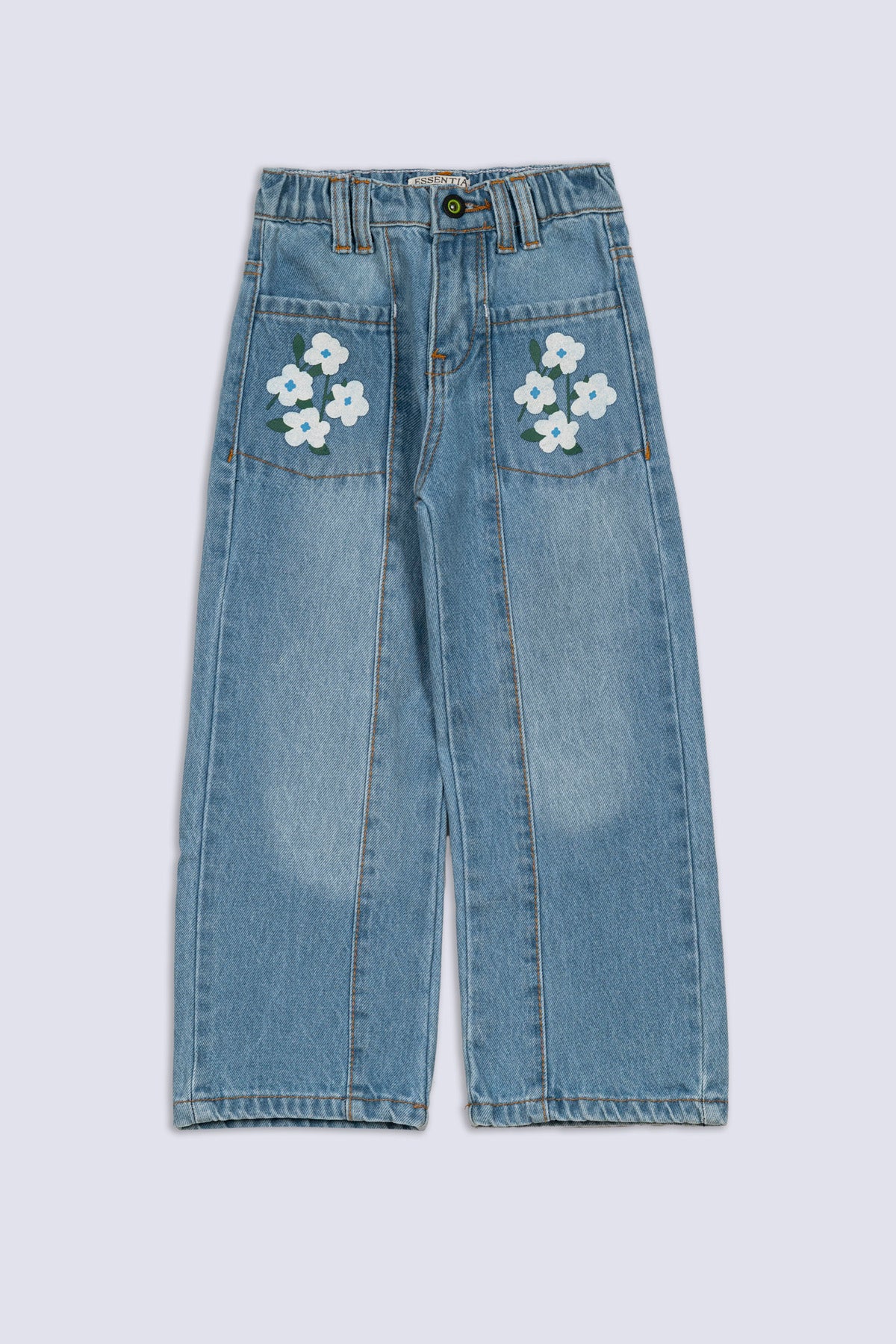 Petal Splash Front-Pocket Girls' Jean