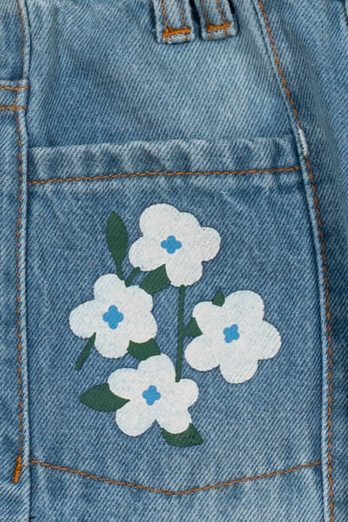 Petal Splash Front-Pocket Girls' Jean
