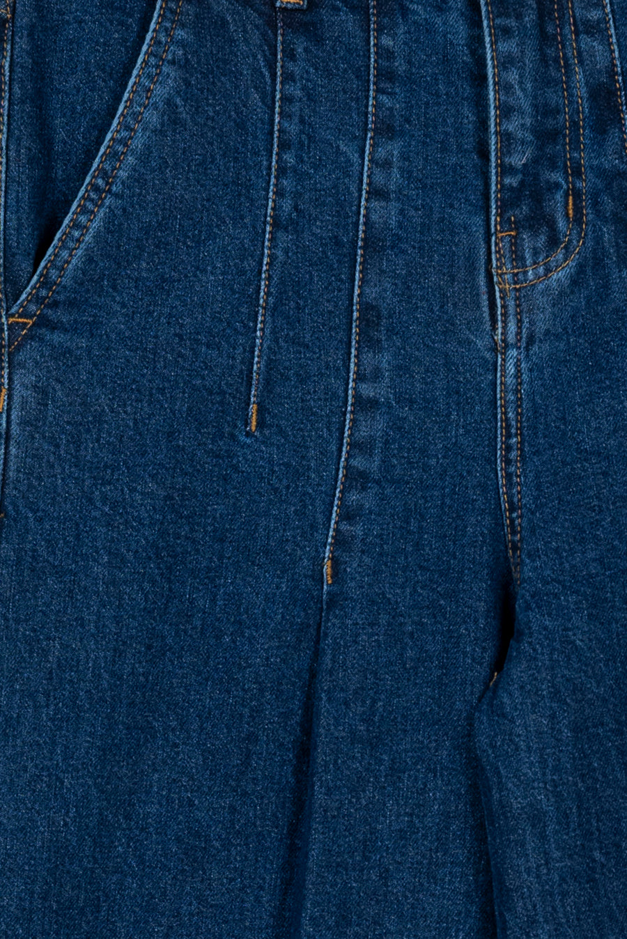 Pleated Wide Leg Ladies Jean