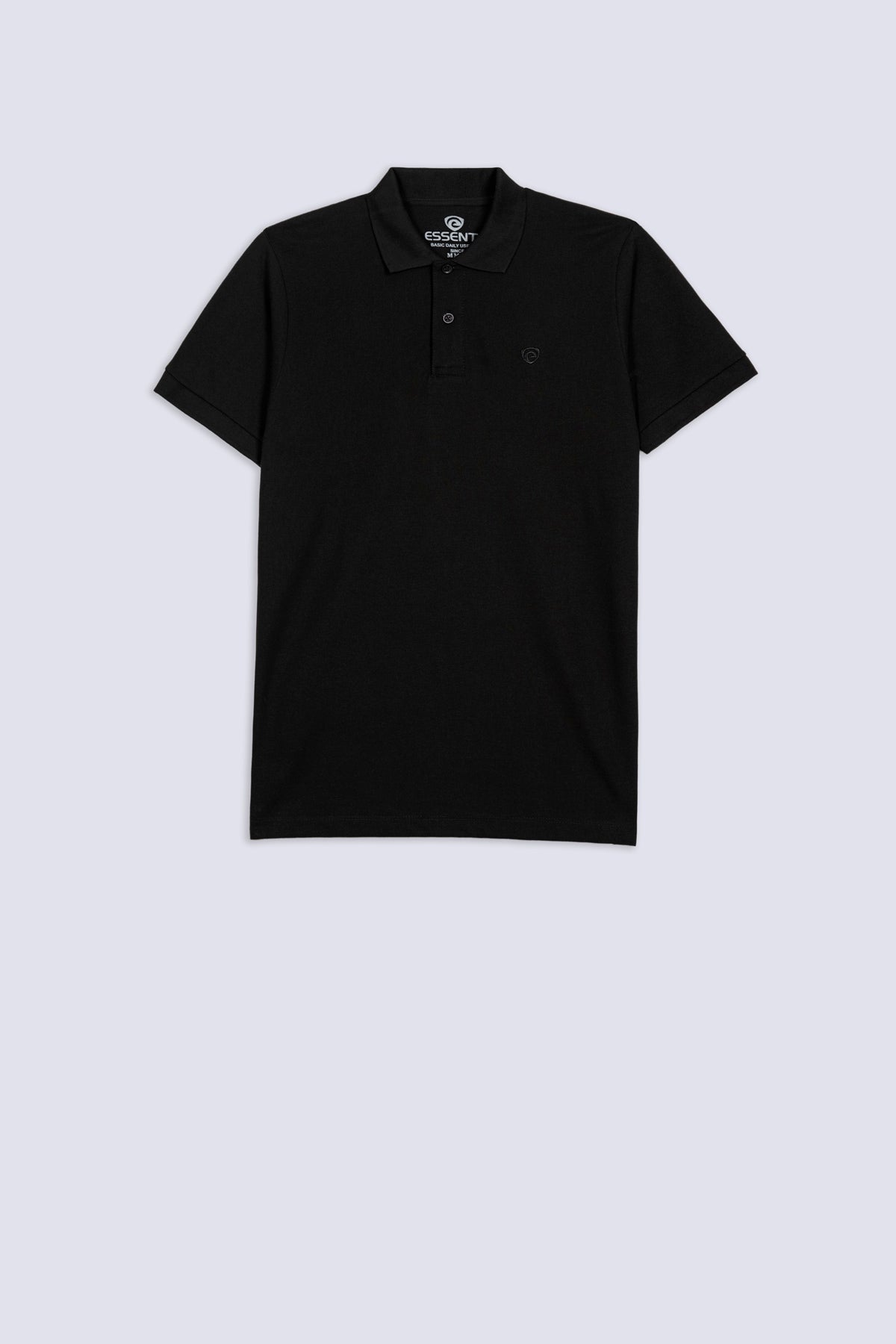Black Men's Plain Polo Shirt