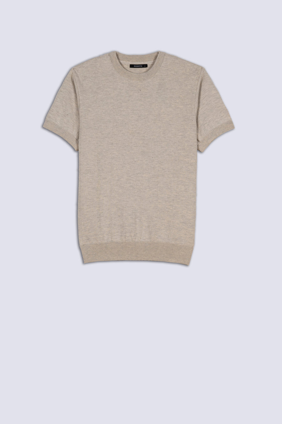 Oatmeal Men's Knit Polo Shirt