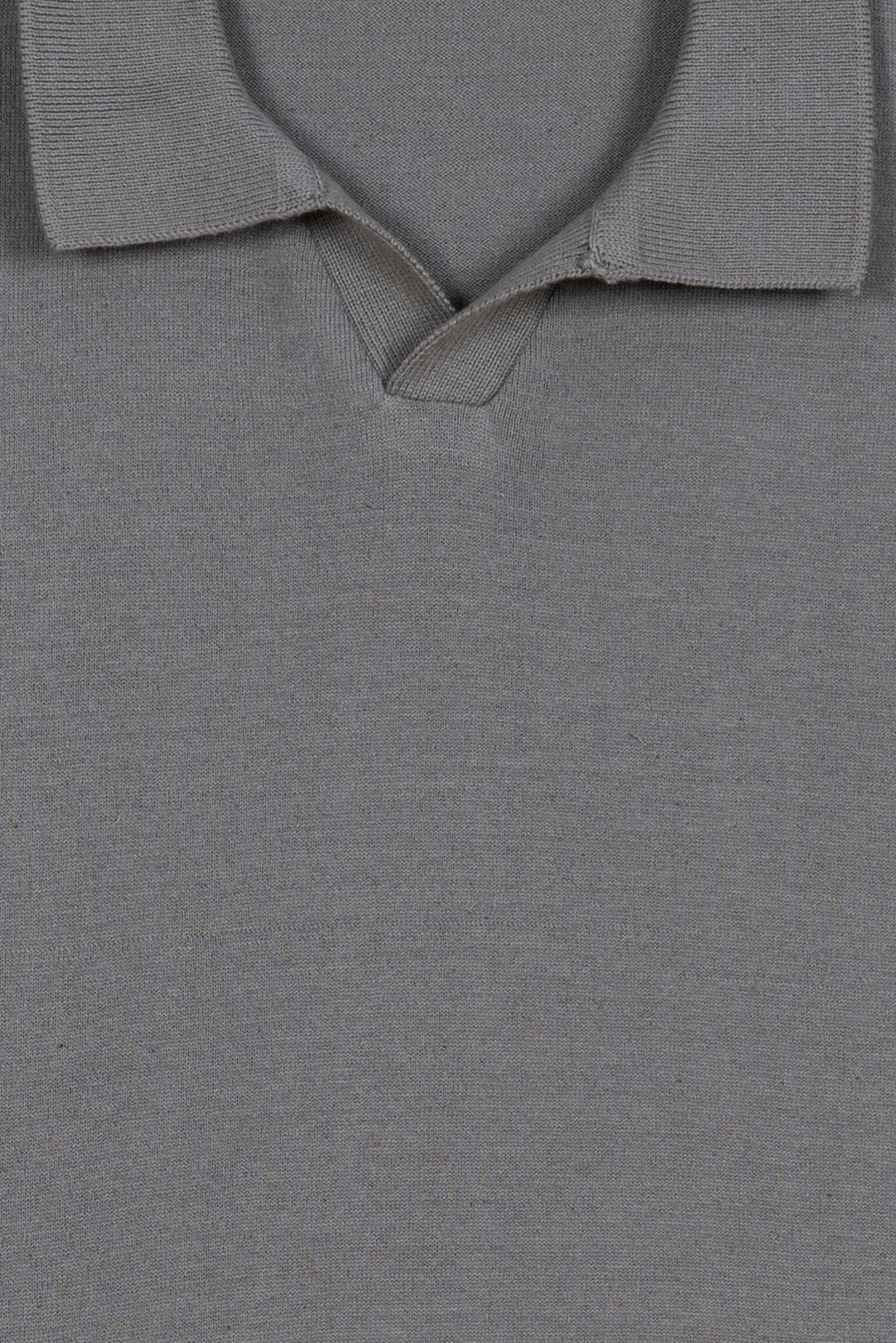Grey Knitted Men's Polo Shirt