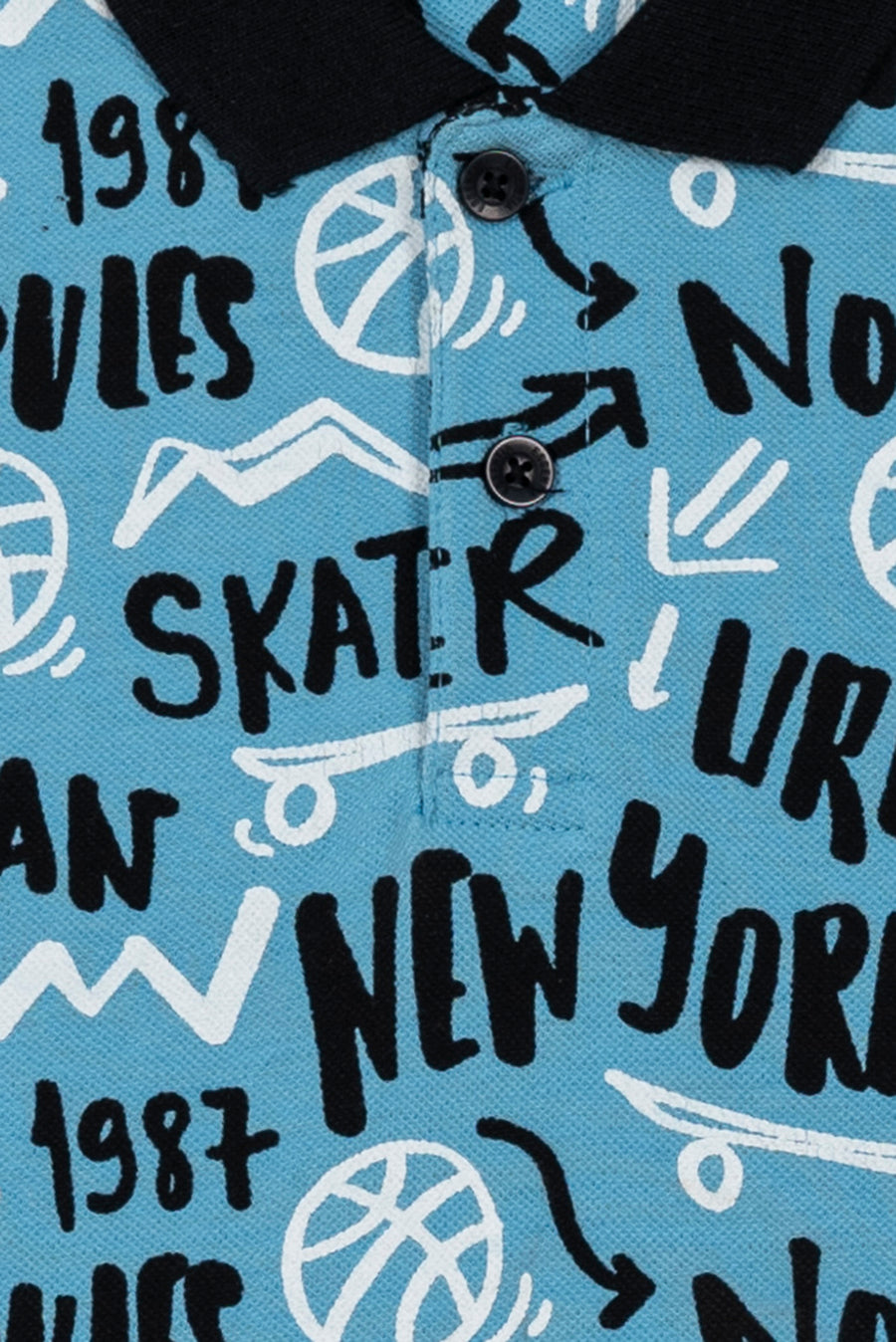 All Over Print Boy's Polo Shirt