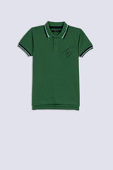 Lt Green Boy's Plain Polo  Shirt