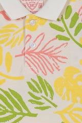 Leaf Printed Boy's Polo Shirt