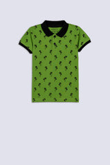 Palm Tree Boy's Printed Polo Shirt