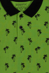Palm Tree Boy's Printed Polo Shirt