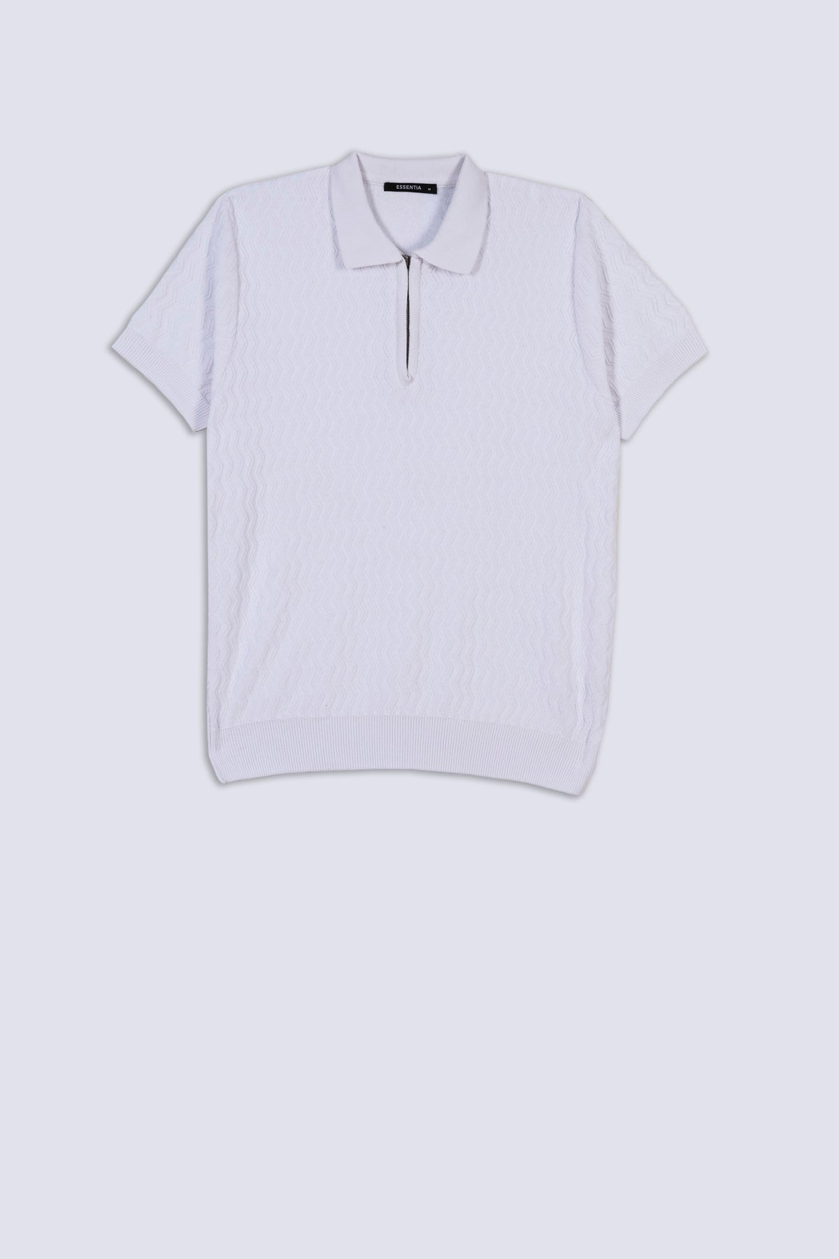 Men's Zip Up Collar Polo Shirt