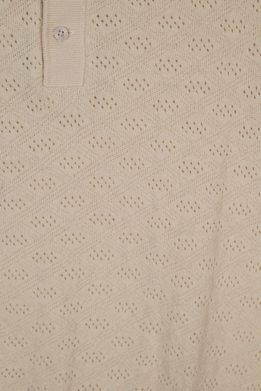 Men's Crochet Knit Polo Shirt